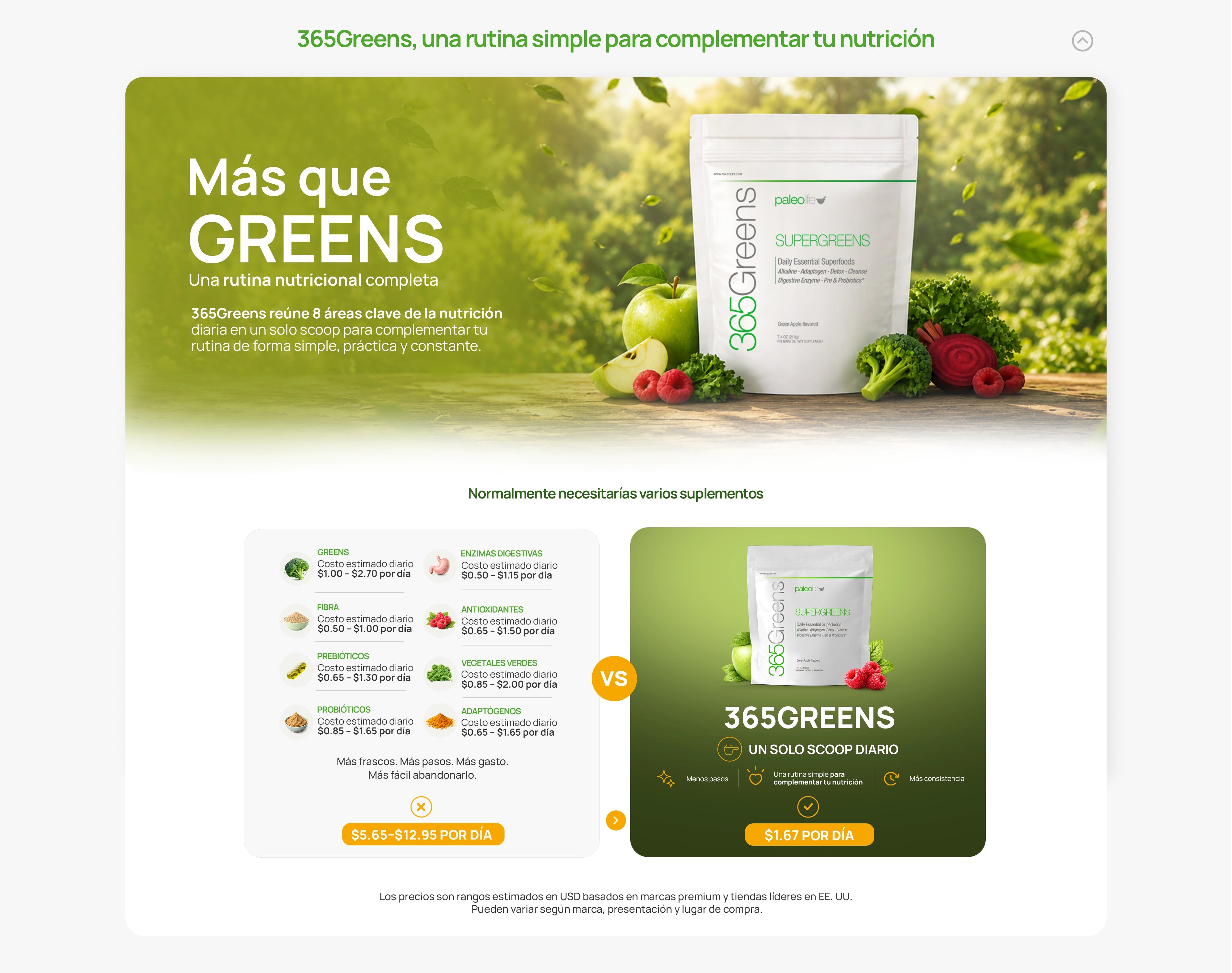 Información del suplemento